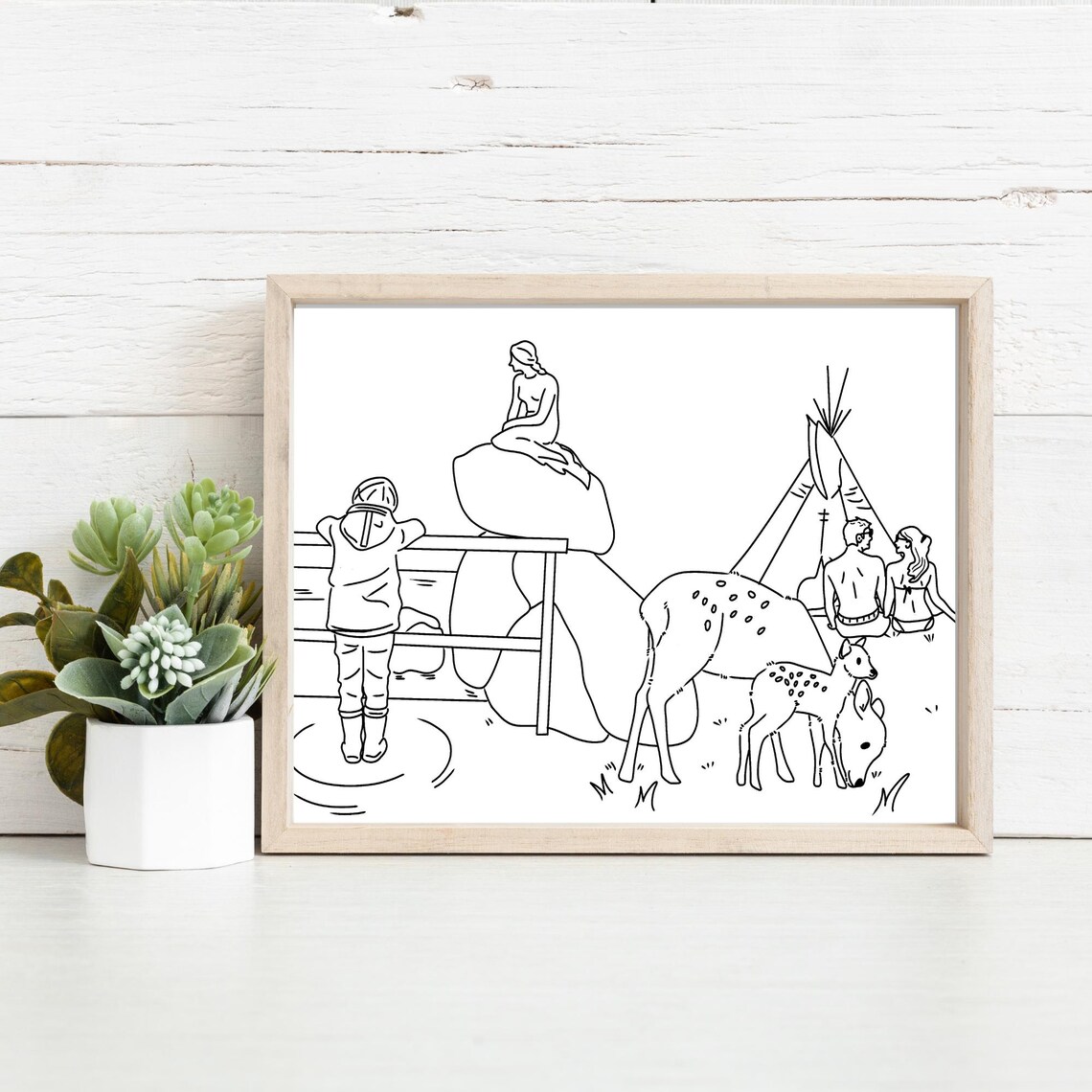Personalized Memory Illustration Portrait Art Print - Image 2