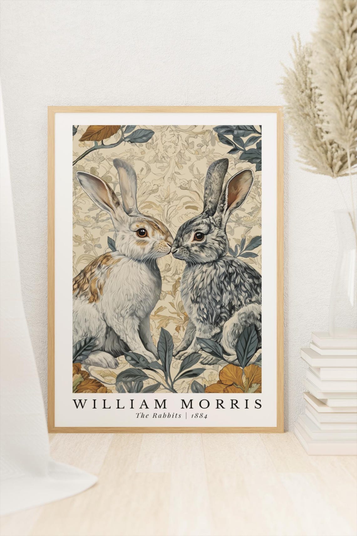 William Morris The Rabbits 1884 Botanical Animal Illustration Poster