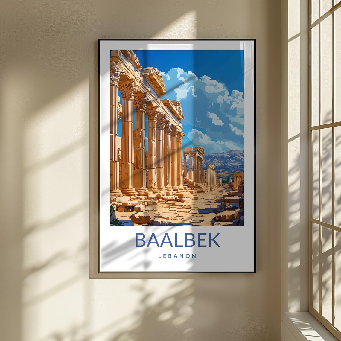 Baalbek Lebanon Ancient Ruins Travel Poster - Image 3
