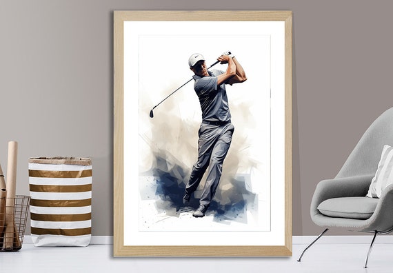 Golfing Scene Sport Poster Golf Lovers Golf Clubs Golf Players Golf Artwork