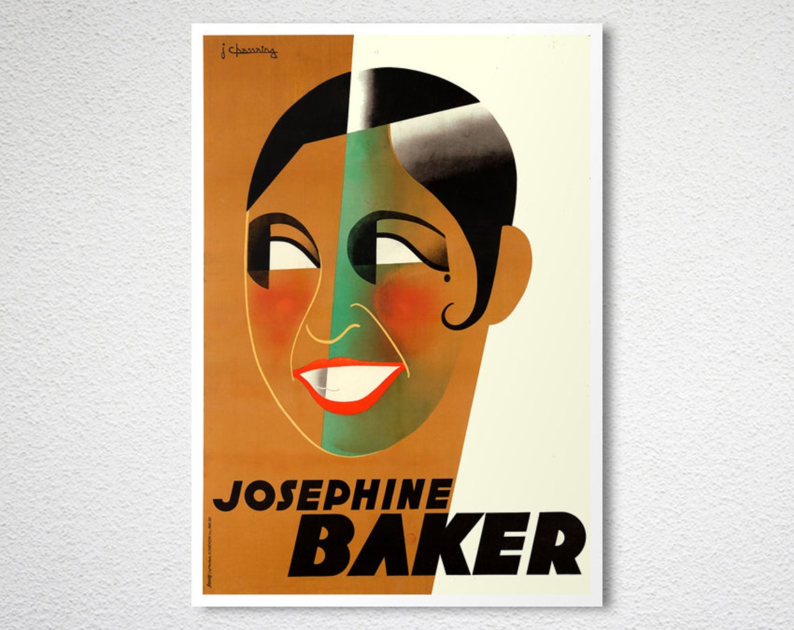 Josephine Baker Art Deco Vintage Jazz Age Stage Performer Poster - Image 2