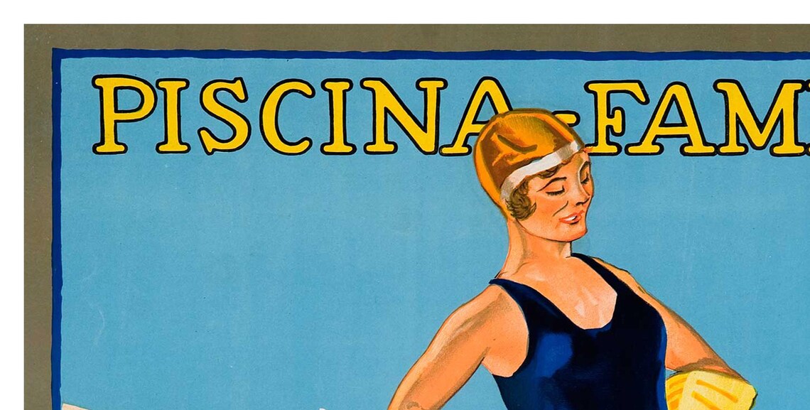 Balneario San Sebastian Barcelona Vintage Swimming Pool Poster - Image 2