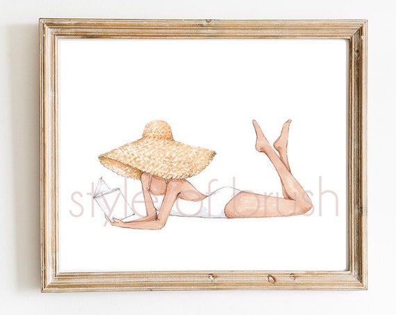 Sunbather Summer Girl Fashion Illustration Fashion Illustration