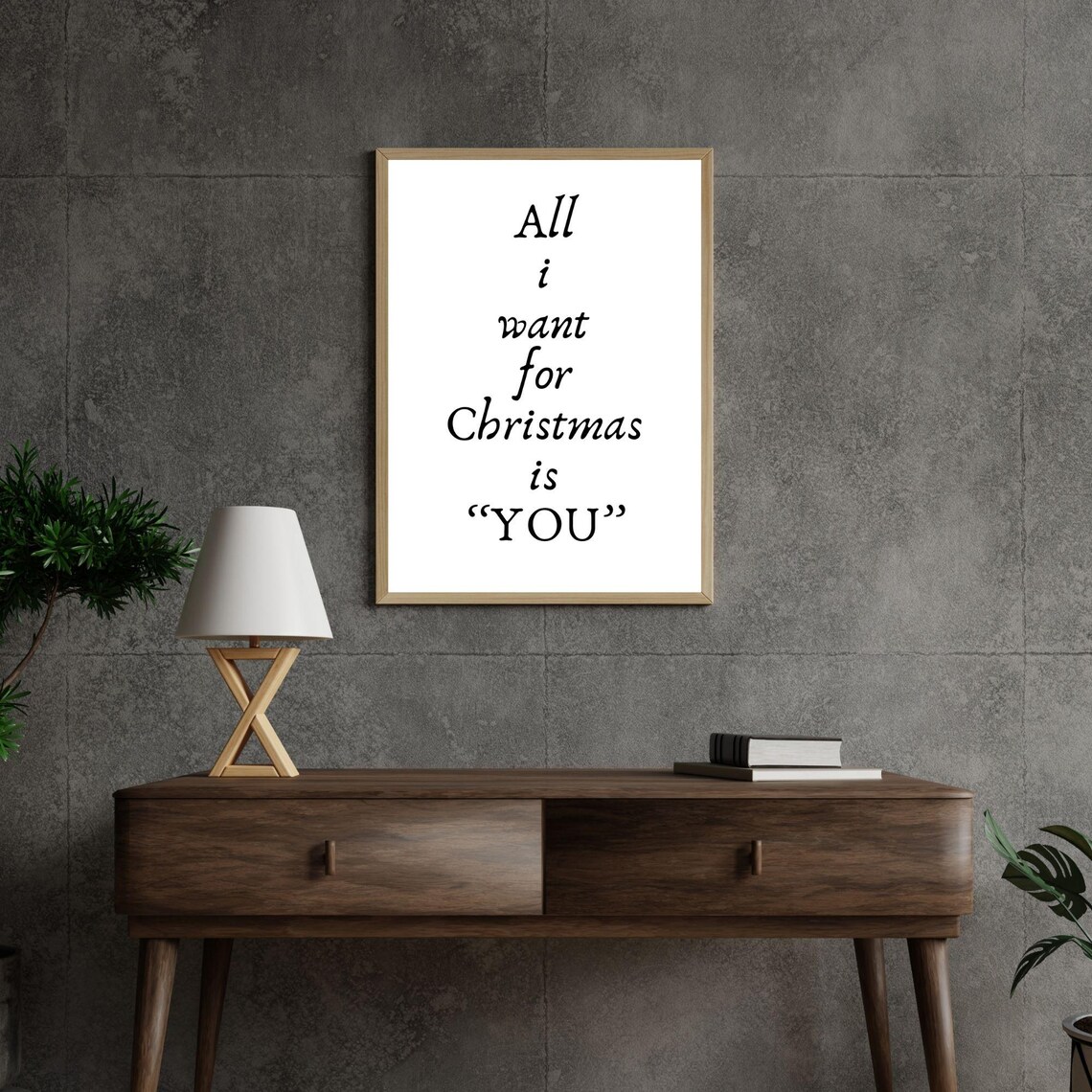 All I Want For Christmas Is You Minimalist Typography Holiday Poster - Image 5