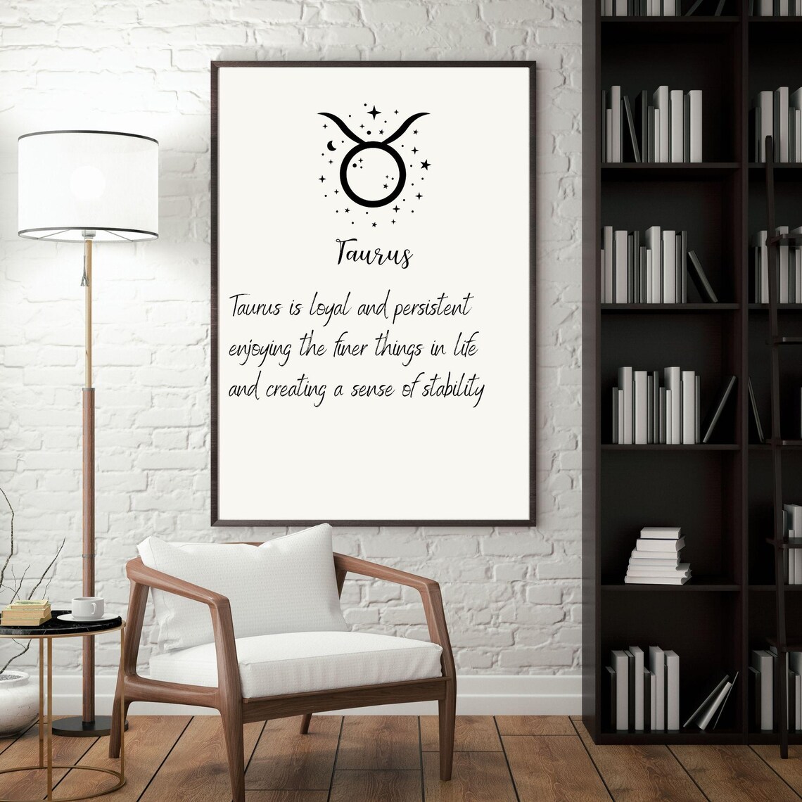 Taurus Zodiac Sign, Minimalist Art Print - Image 2
