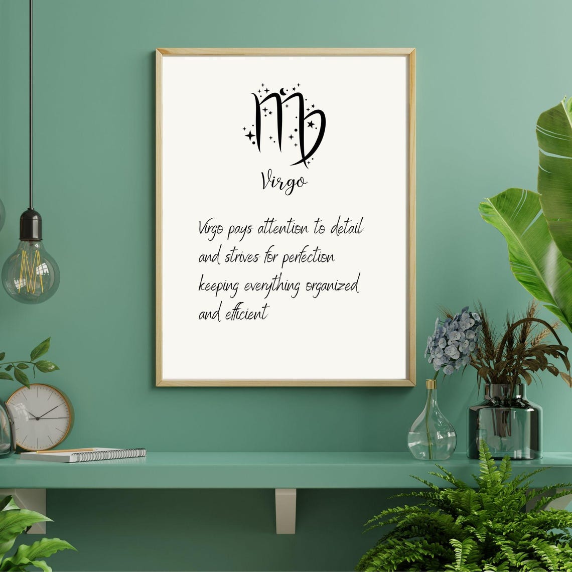 Virgo Zodiac Sign Minimalist Art Print - Image 3