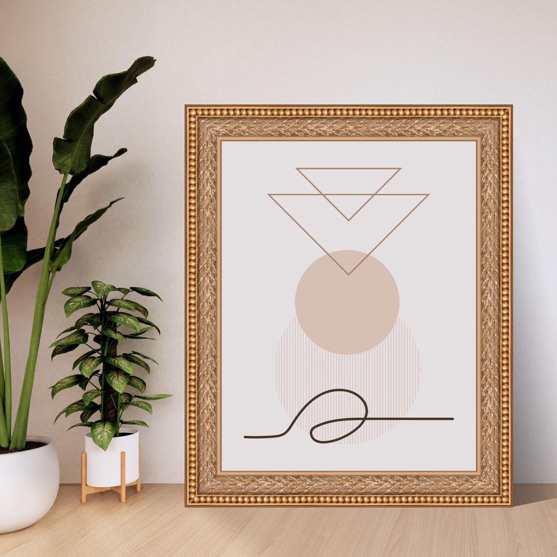 Boho Minimalist Abstract Shapes Wall Art Print - Image 5