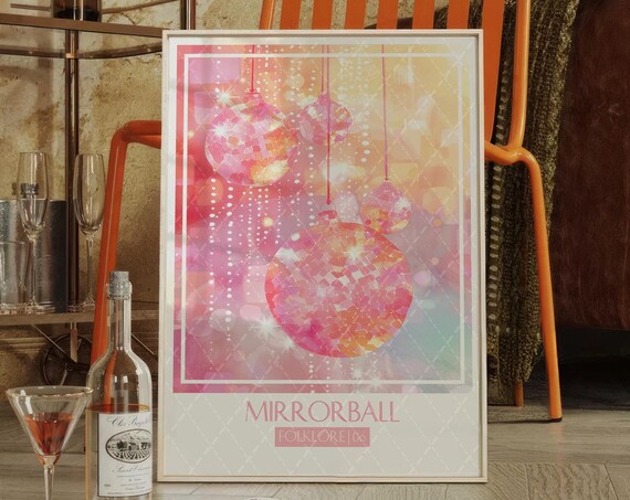Mirrorball Song Watercolor Music Poster Print
