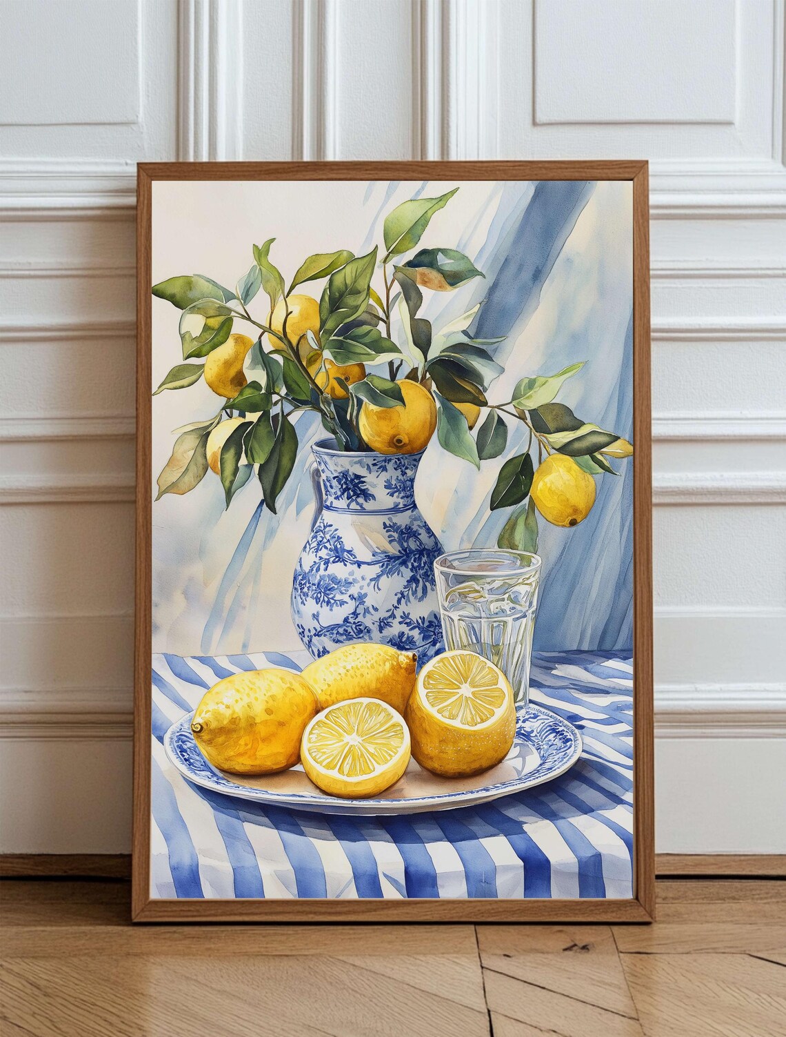 Sicily Italian Lemon Watercolor Kitchen Art Print