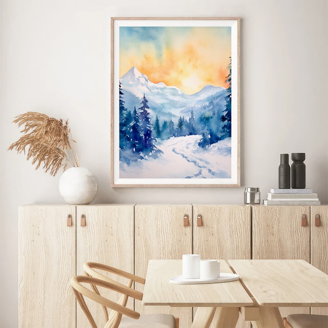 Steamboat Springs Ski Watercolor Art Print Pine Mountains Watercolor Painting Colorado Landscape Art Travel Poster By Feelingprints - Image 3