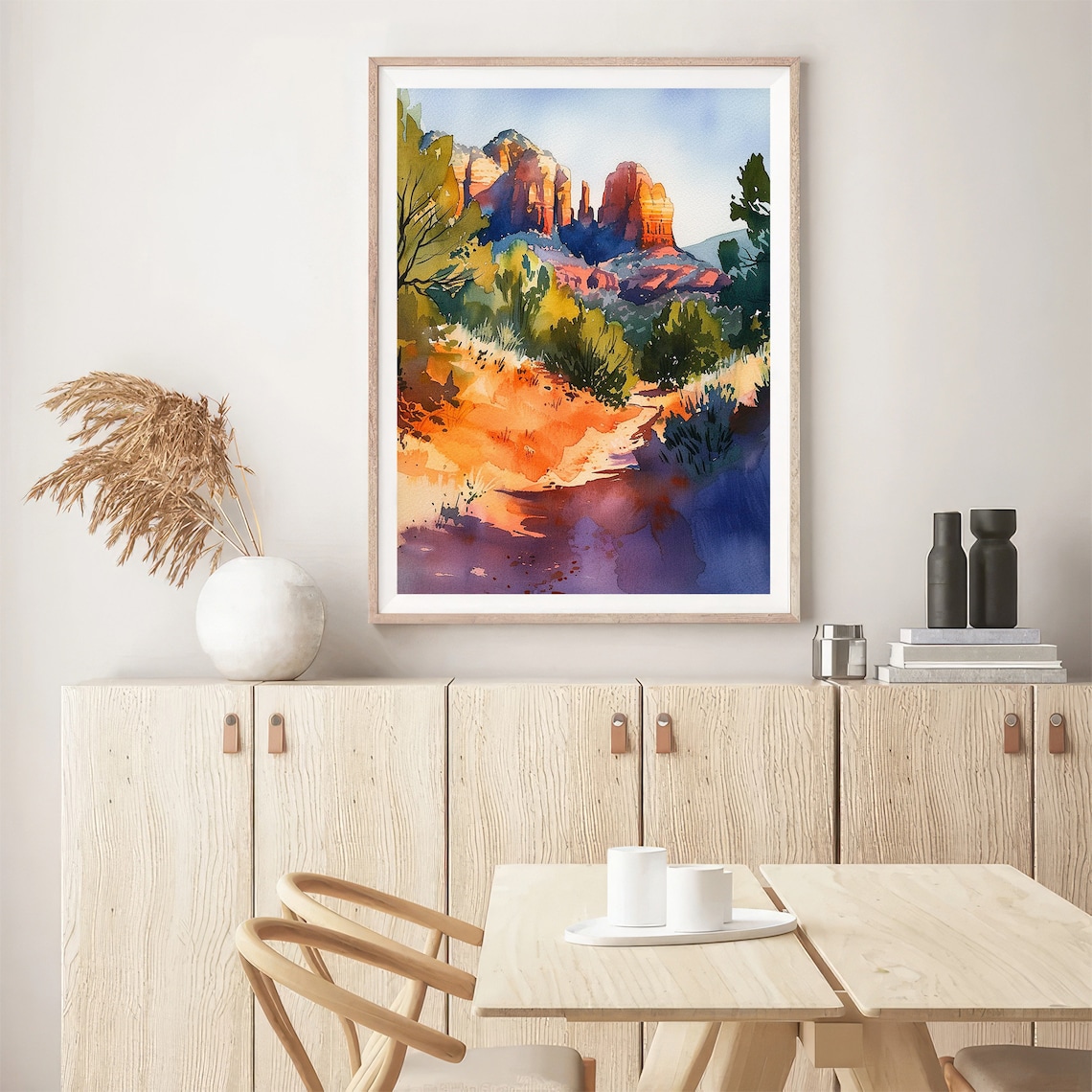 Arizona Watercolor Art Print, Sedona Mountains Travel Poster - Image 5