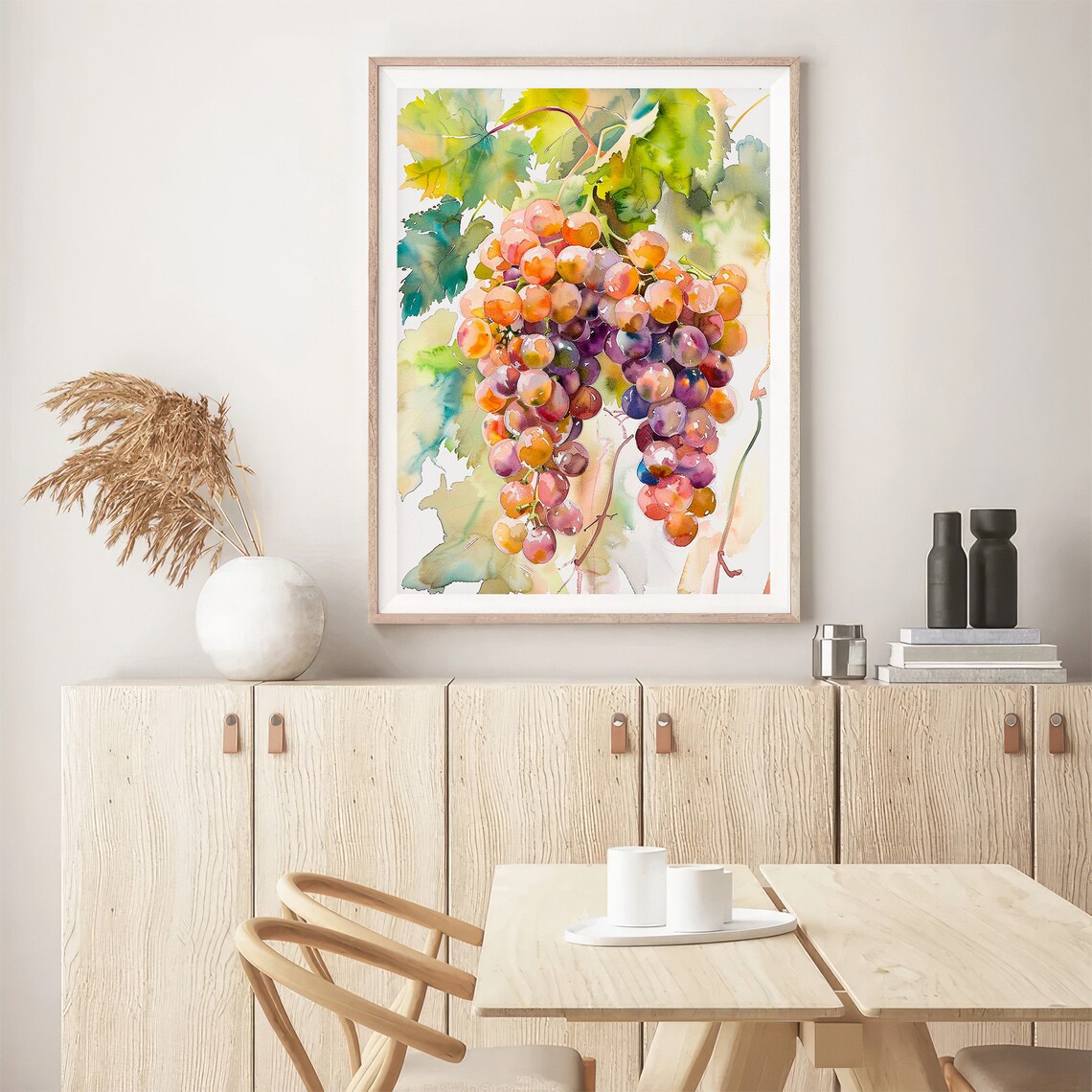 Grapes Watercolor Painting Napa Valley Art Print - Image 5