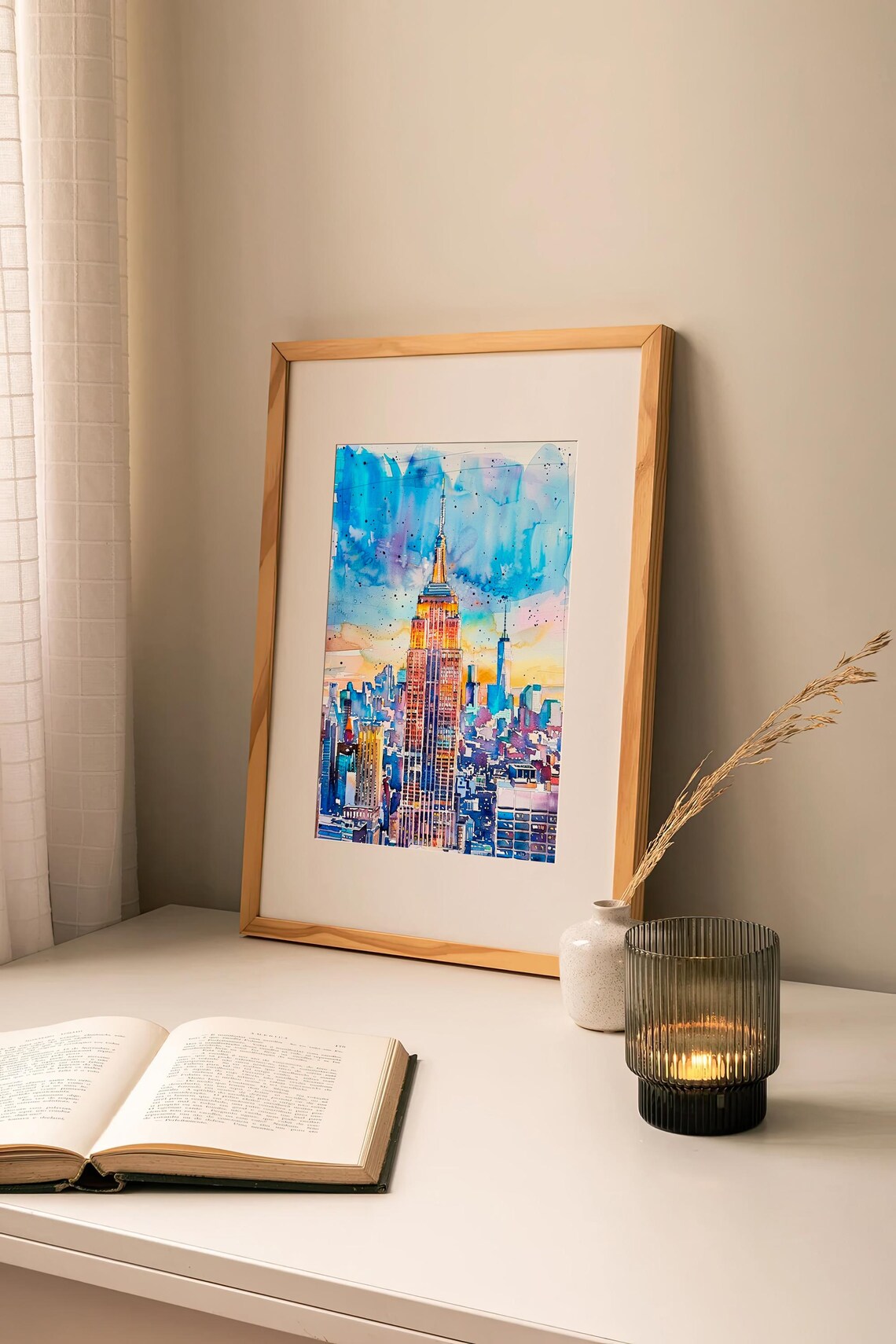 New York Watercolor Art Print, Empire State Building - Image 2