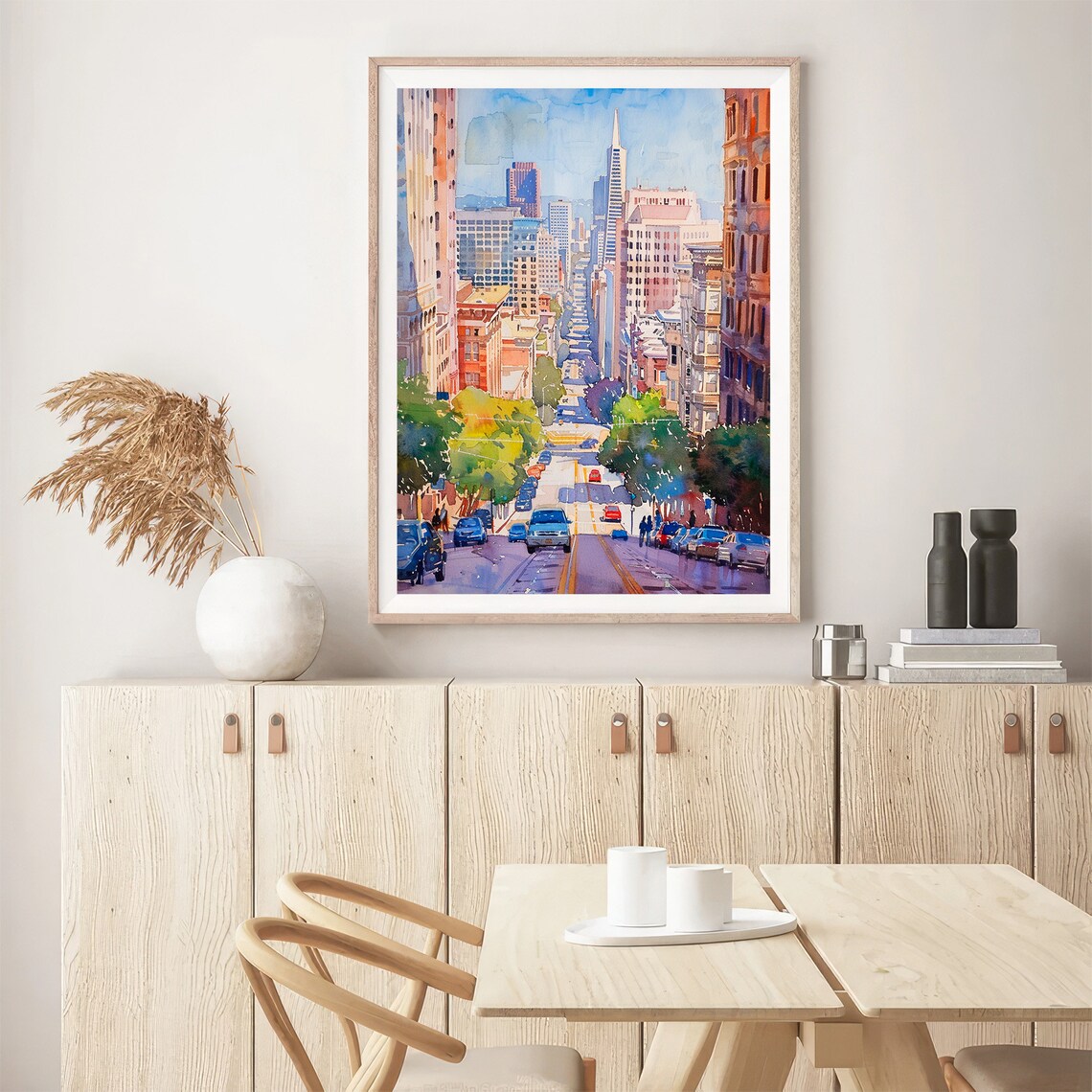 San Francisco Cityscape Watercolor Art Print - Image 5