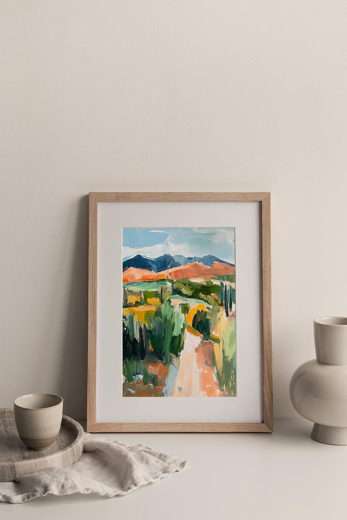 Arizona Desert Mountains Landscape Oil Painting Southwestern Poster - Image 3