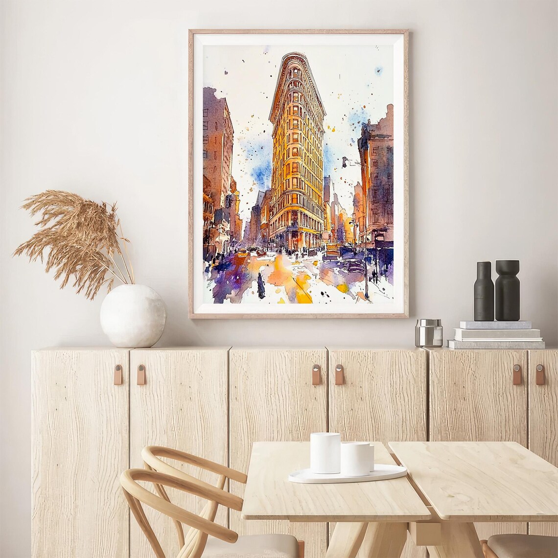 Flatiron Building Watercolor Art Print, New York Cityscape - Image 5
