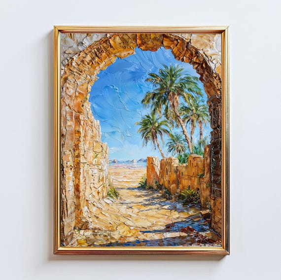 Desert Archway Palm Trees Wall Art