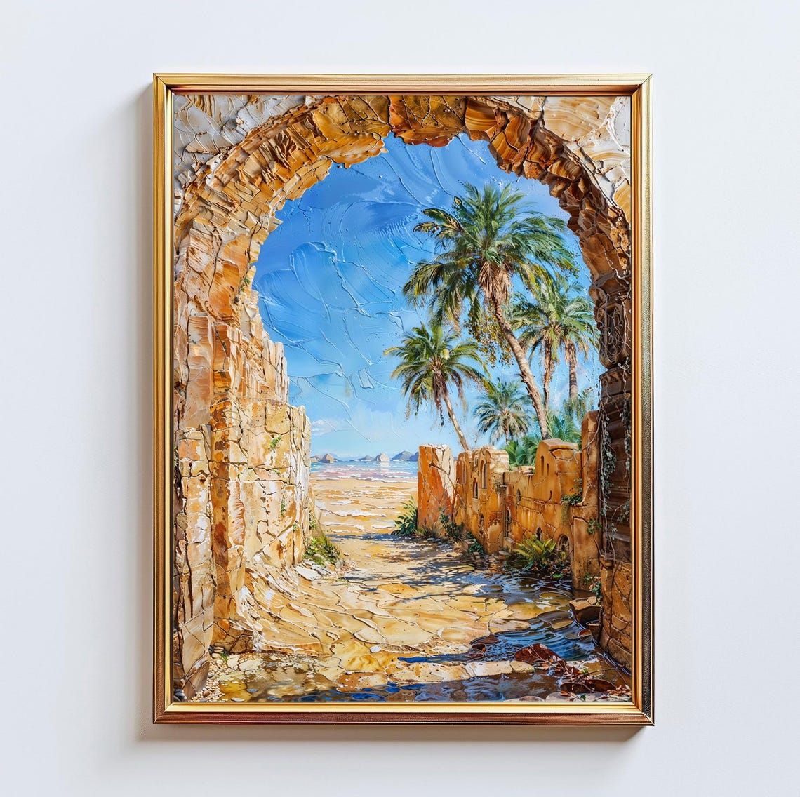 Desert Archway Palm Trees Wall Art