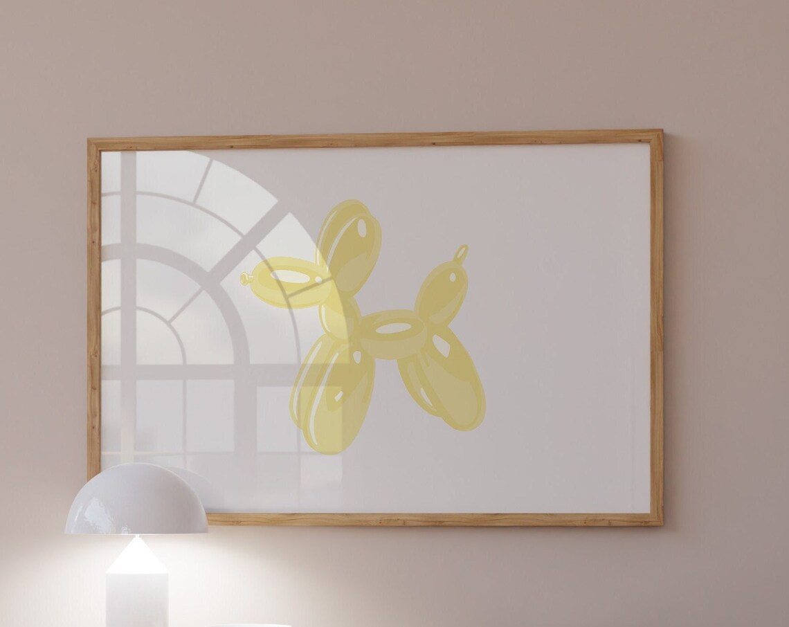 Yellow Preppy Room Decor Poster, Y2K Style Print