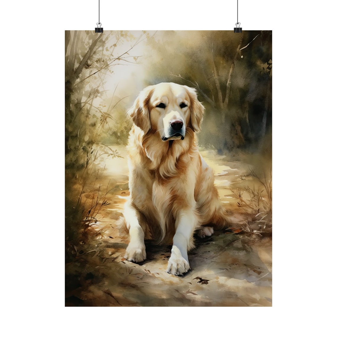 Golden Retriever Dog Art Print Dog Wall Art Animal Art Print Animal Art Poster Dog Lover Gift Colorful Animal Wall Art Cool Dog Art - Image 5