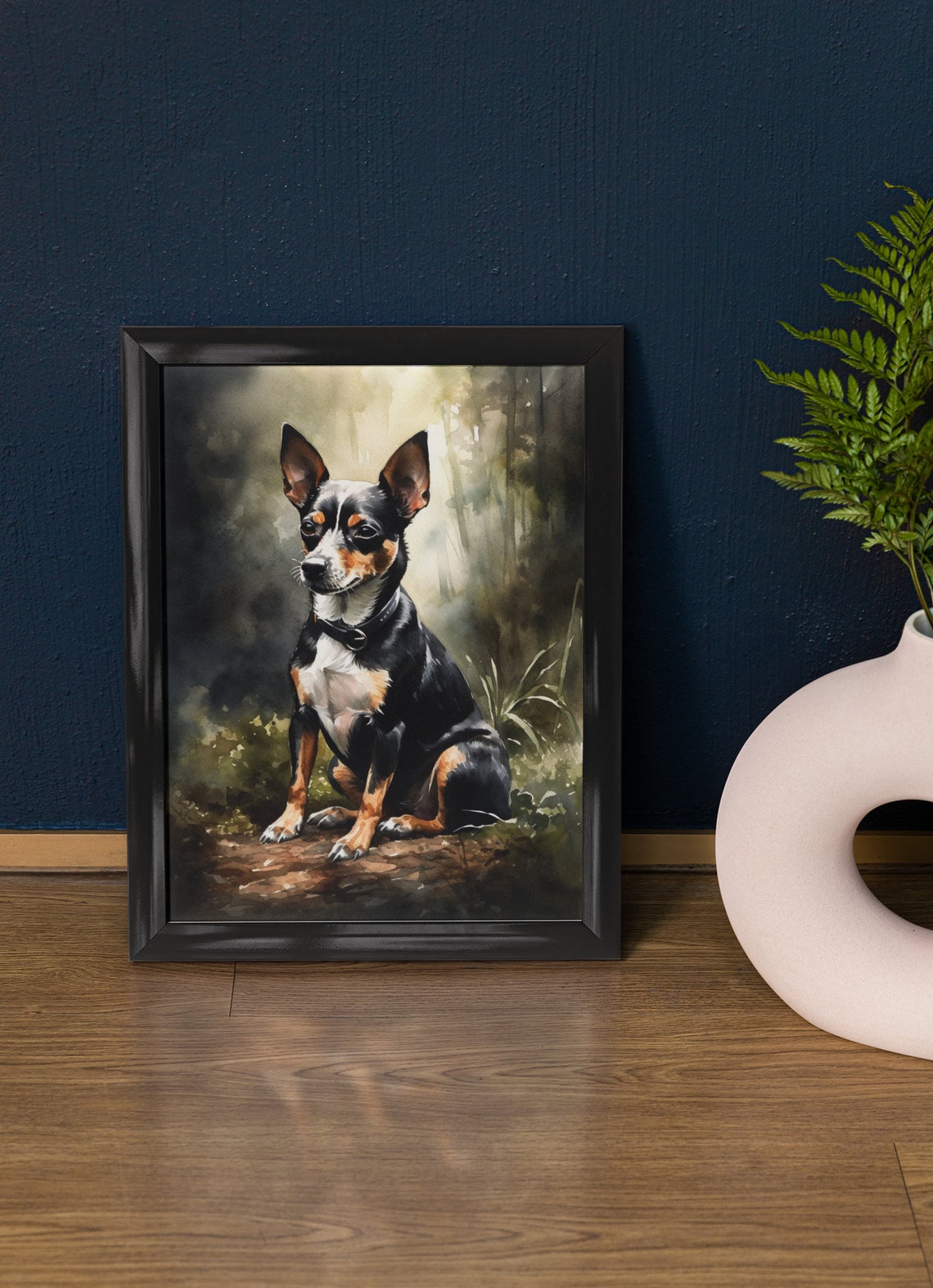 Rat Terrier Dog Art Print Dog Wall Art Animal Art Print Animal Art Poster Dog Lover Gift Colorful Animal Wall Art Cool Dog Art