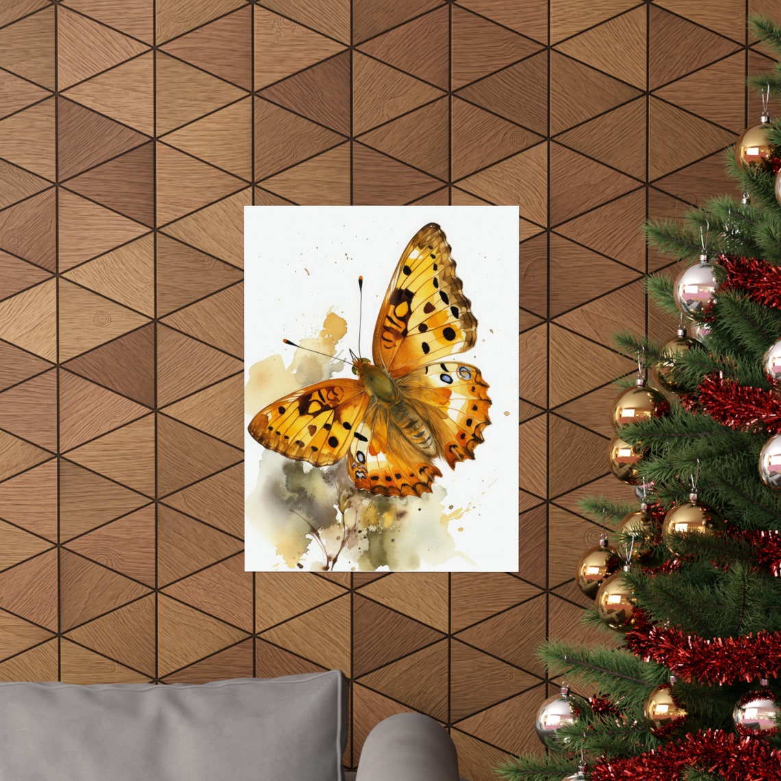Tawny Emperor Butterfly Art Print Butterfly Home Dcor Watercolor Butterfly Painting Insect Wall Art Nature Lover Butterflies Artwork - Image 3