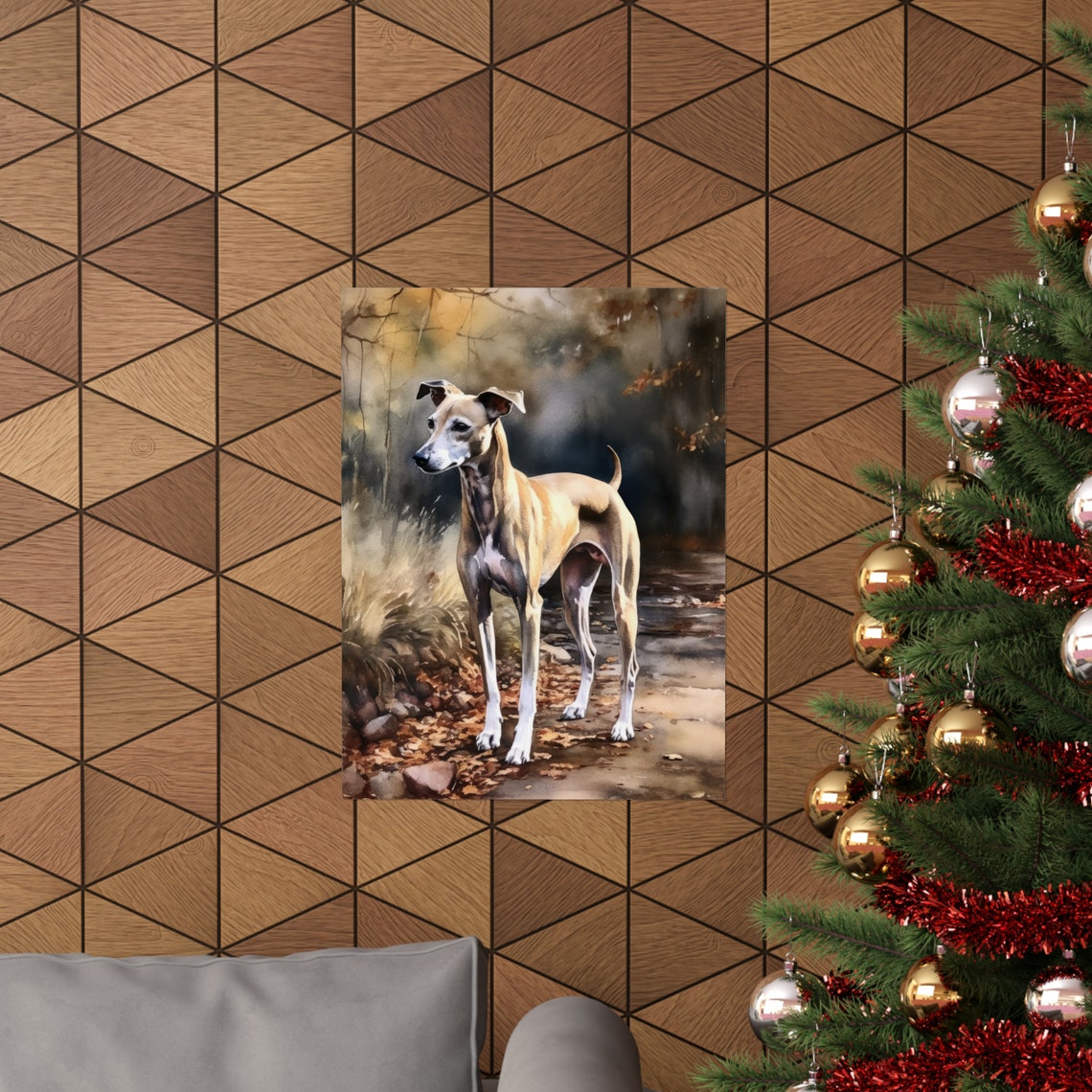 Whippet Dog Art Print Dog Wall Art Animal Art Print Animal Art Poster Dog Lover Gift Colorful Animal Wall Art Cool Dog Art - Image 3