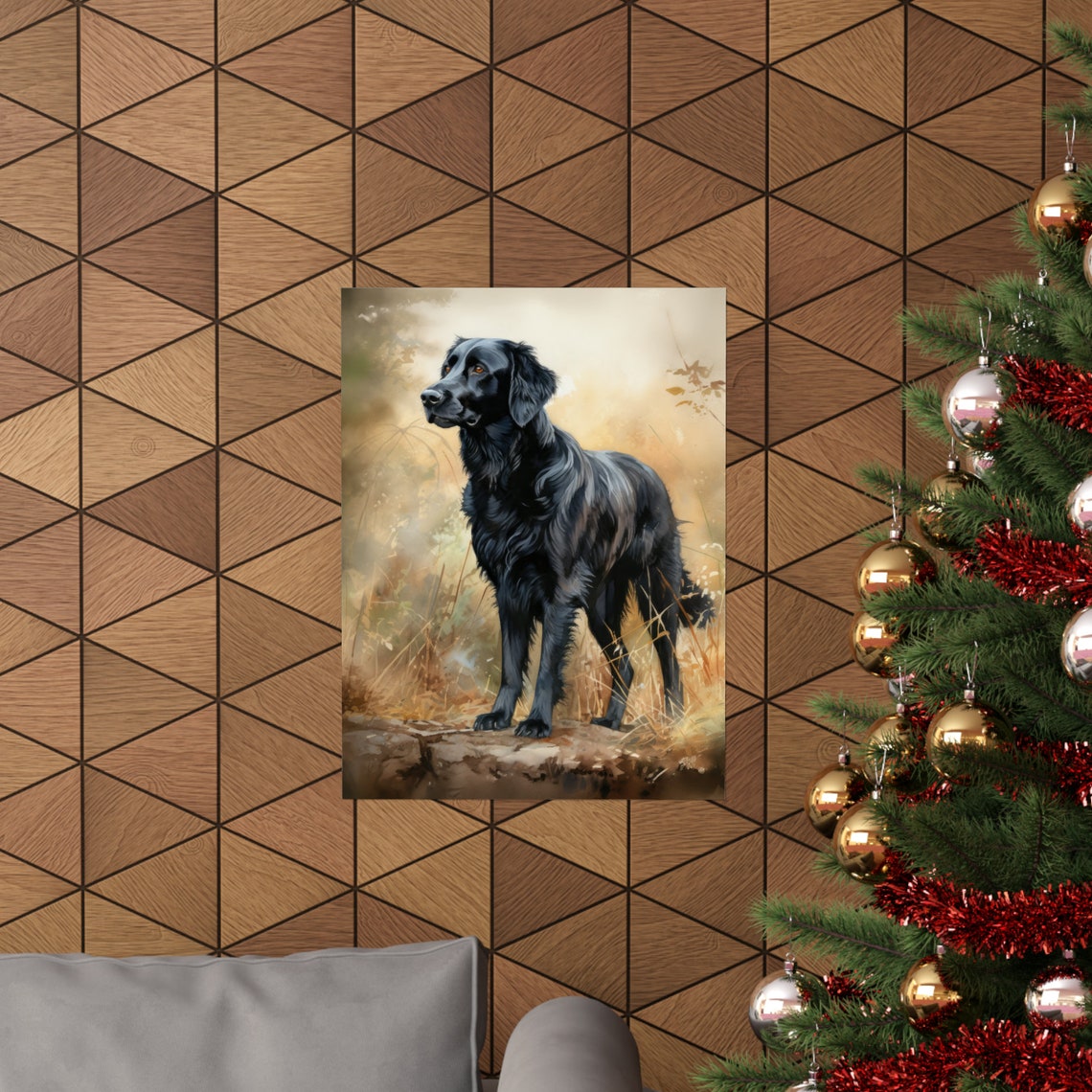 Flat Coated Retriever Dog Art Print Dog Wall Art Animal Art Print Animal Art Poster Dog Lover Gift Colorful Animal Wall Art Cool Dog - Image 3