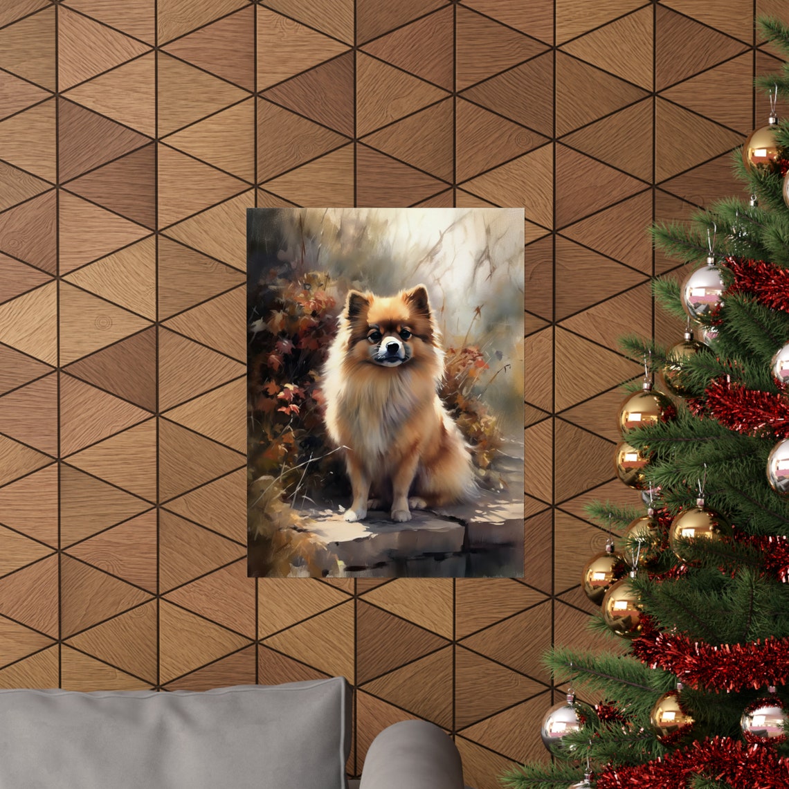 Pomeranian Dog Art Print Dog Wall Art Animal Art Print Animal Art Poster Dog Lover Gift Colorful Animal Wall Art Cool Dog Art - Image 3