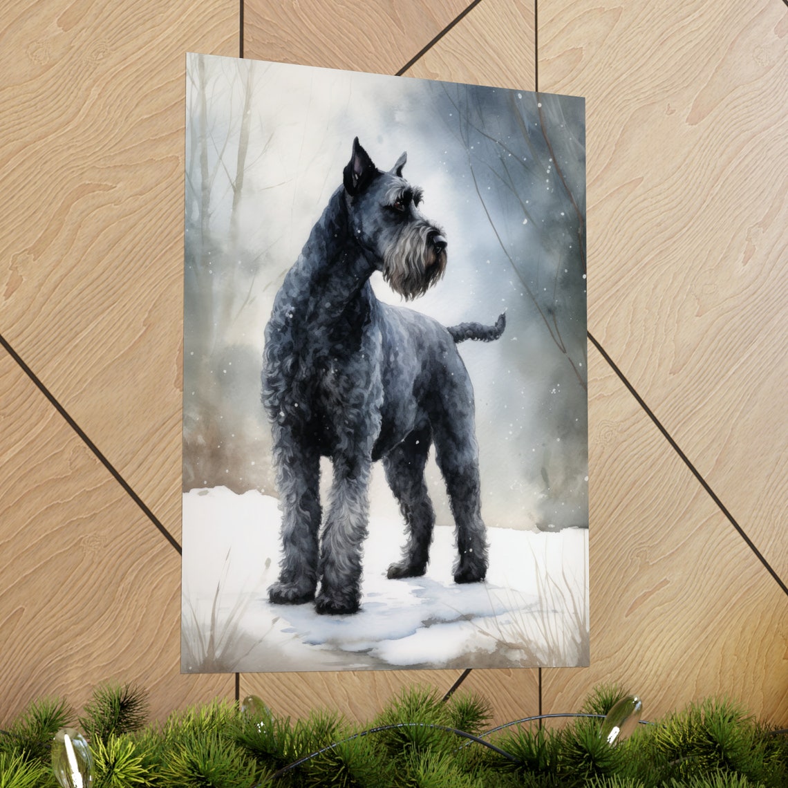 Kerry Blue Terrier Dog Art Print Dog Wall Art Animal Art Print Animal Art Poster Dog Lover Gift Colorful Animal Wall Art Cool Dog Art - Image 2