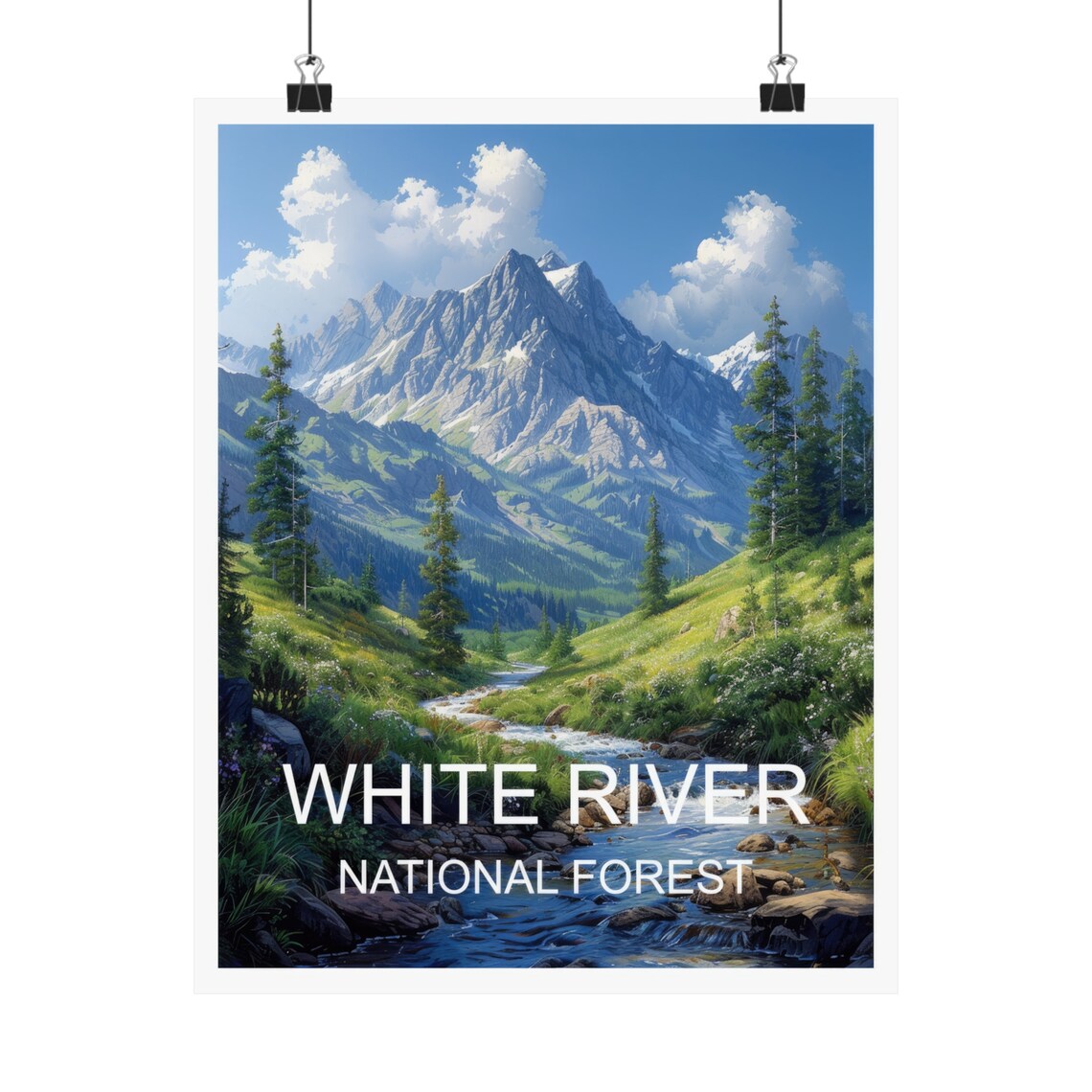 White River National Forest Rocky Mountain River Stream Poster - Image 4