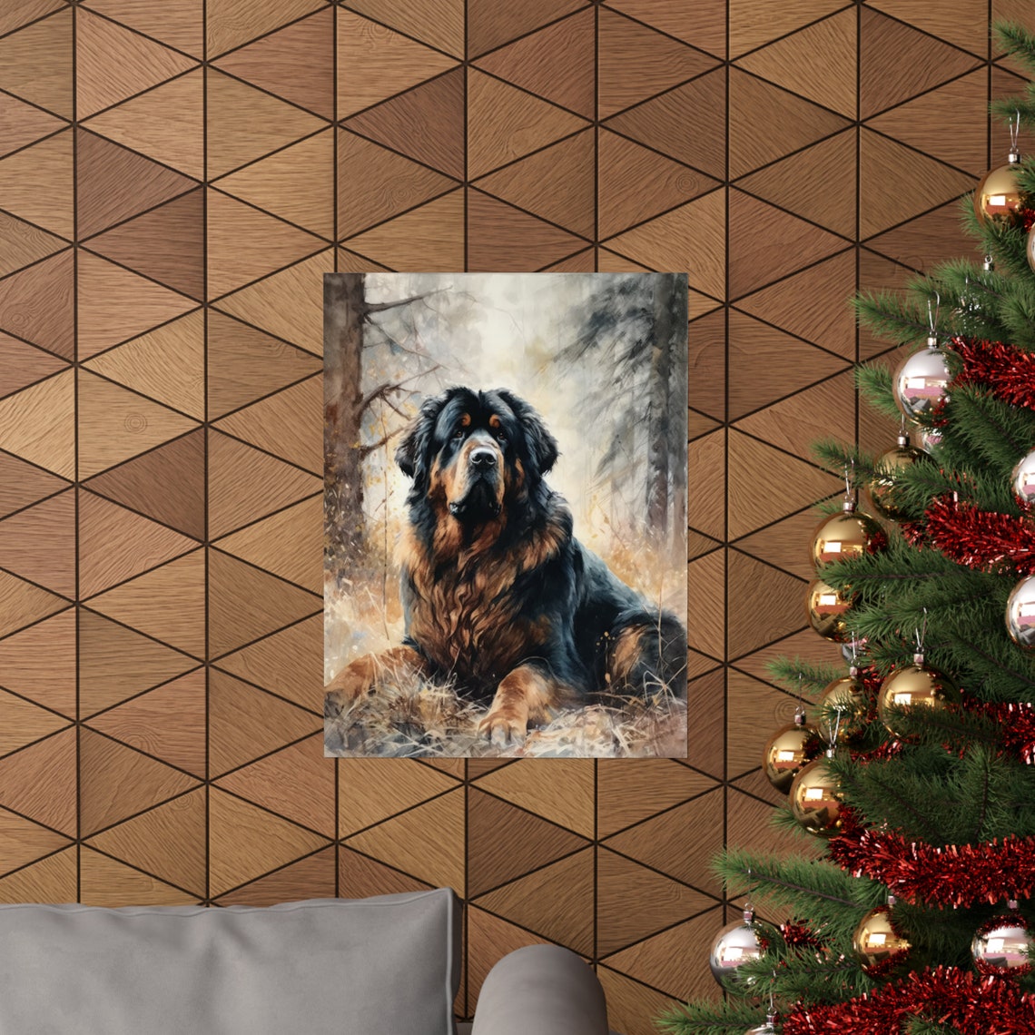 Tibetan Mastiff Dog Art Print Dog Wall Art Animal Art Print Animal Art Poster Dog Lover Gift Colorful Animal Wall Art Cool Dog Art - Image 3