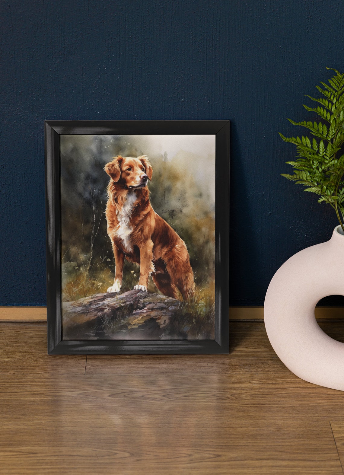 Nova Scotia Duck Tolling Retriever Dog Art Print Dog Wall Art Animal Art Print Animal Art Poster Dog Lover Gift Colorful Animal Art