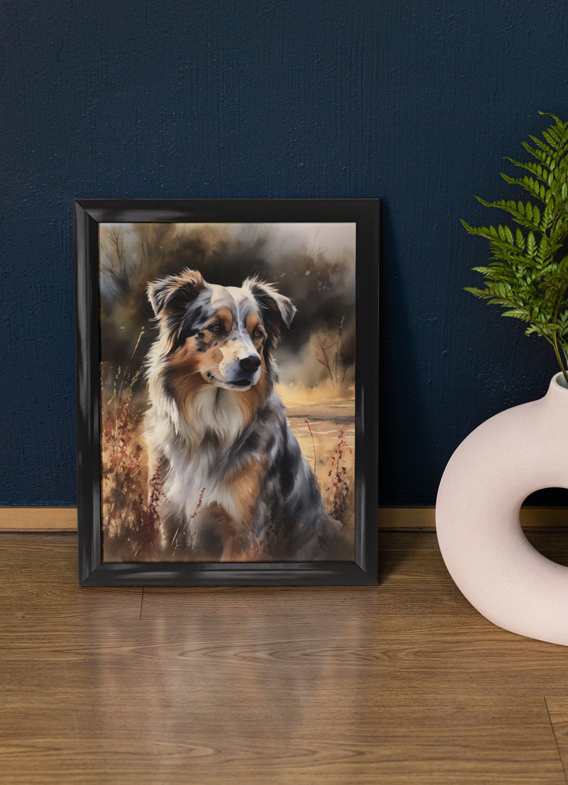 Australian Shepherd Dog Art Print Dog Wall Art Animal Art Print Animal Art Poster Dog Lover Gift Colorful Animal Wall Art Cool Dog Art