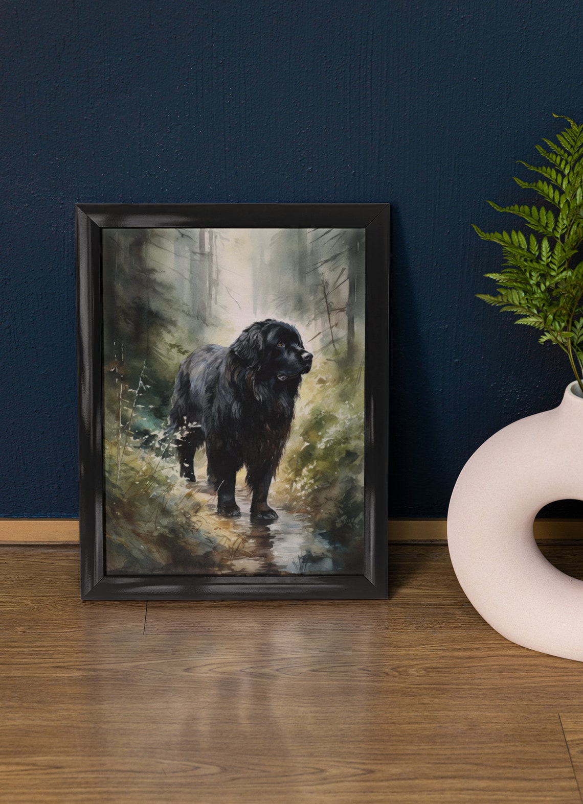 Newfoundland Dog Art Print Dog Wall Art Animal Art Print Animal Art Poster Dog Lover Gift Colorful Animal Wall Art Cool Dog Art