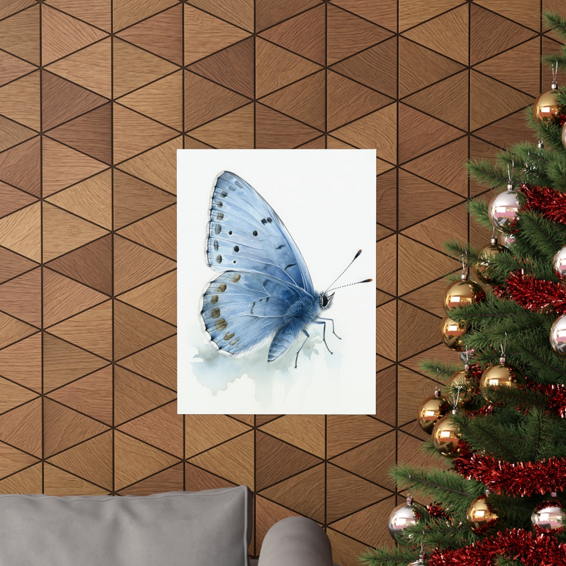 Holly Blue Butterfly Art Print Butterfly Home Dcor Watercolor Butterfly Painting Insect Wall Art Nature Lover Butterflies Artwork - Image 3