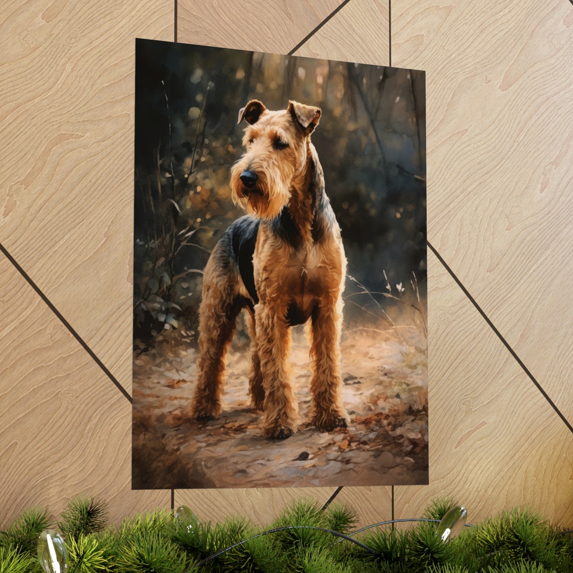 Welsh Terrier Dog Art Print Dog Wall Art Animal Art Print Animal Art Poster Dog Lover Gift Colorful Animal Wall Art Cool Dog Art - Image 2