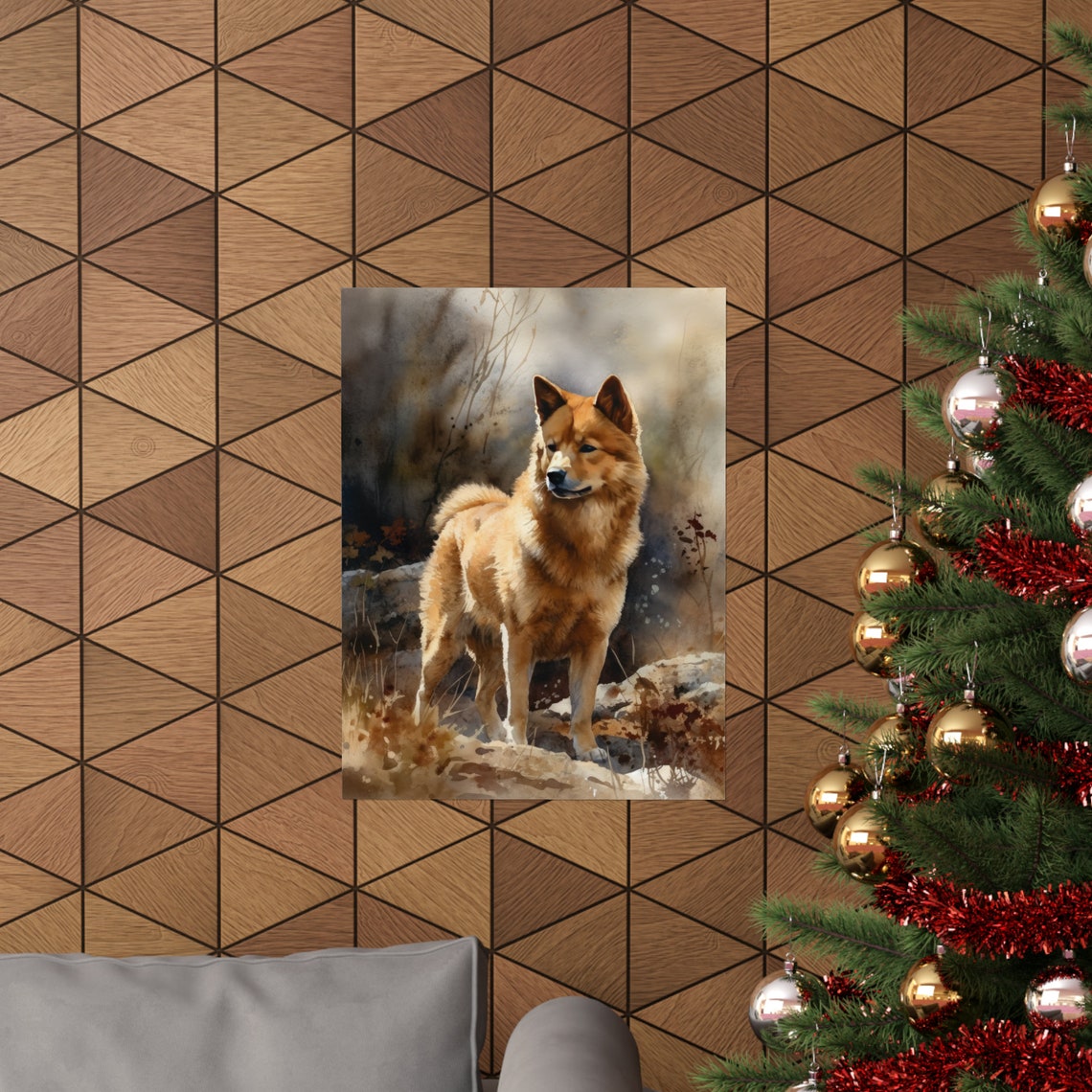 Finnish Spitz Dog Art Print Dog Wall Art Animal Art Print Animal Art Poster Dog Lover Gift Colorful Animal Wall Art Cool Dog Art - Image 3