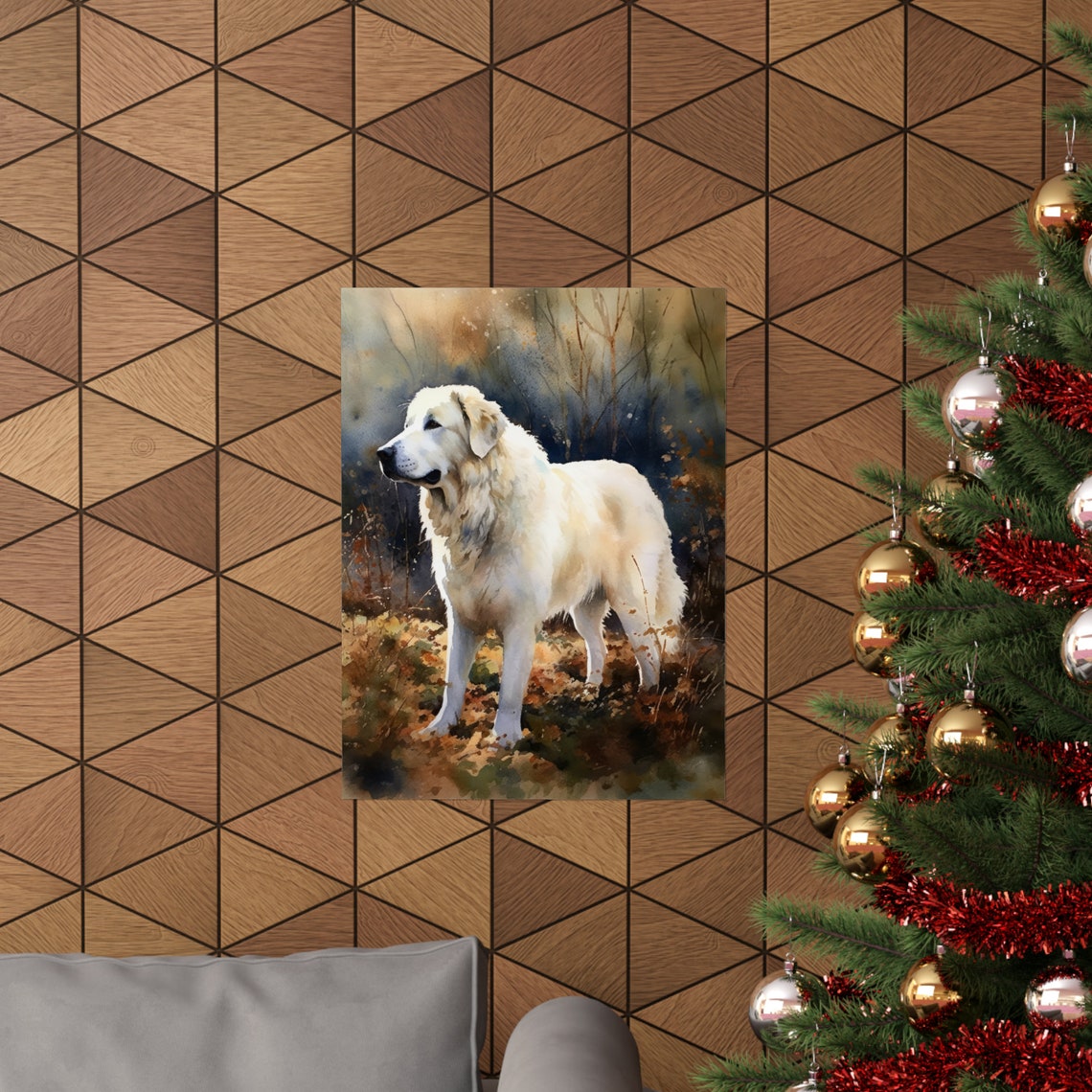 Kuvasz Dog Art Print Dog Wall Art Animal Art Print Animal Art Poster Dog Lover Gift Colorful Animal Wall Art Cool Dog Art - Image 3