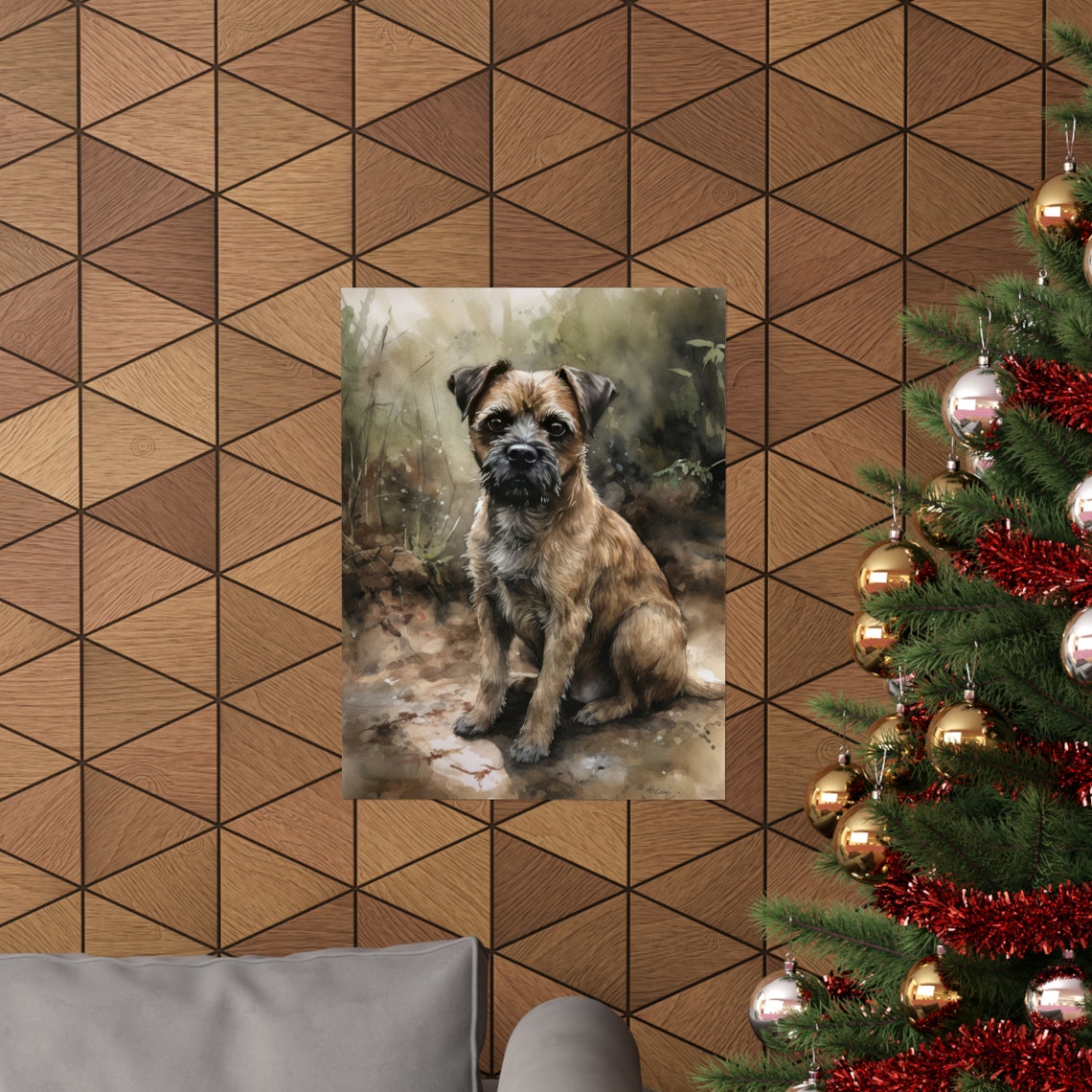 Border Terrier Dog Art Print Dog Wall Art Animal Art Print Animal Art Poster Dog Lover Gift Colorful Animal Wall Art Cool Dog Art - Image 3