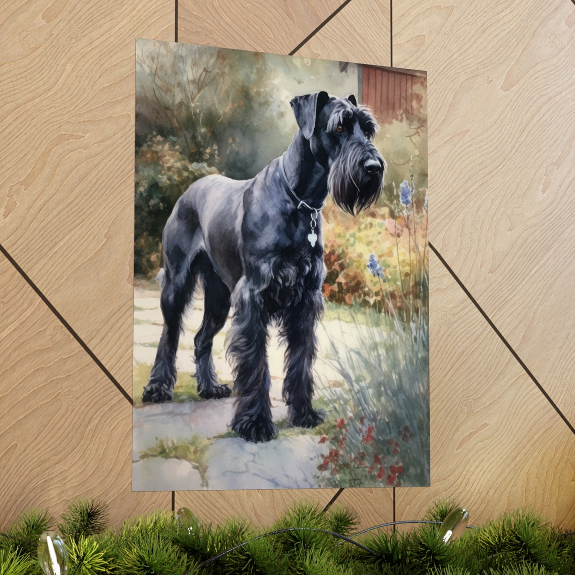 Giant Schnauzer Dog Art Print Dog Wall Art Animal Art Print Animal Art Poster Dog Lover Gift Colorful Animal Wall Art Cool Dog Art - Image 2