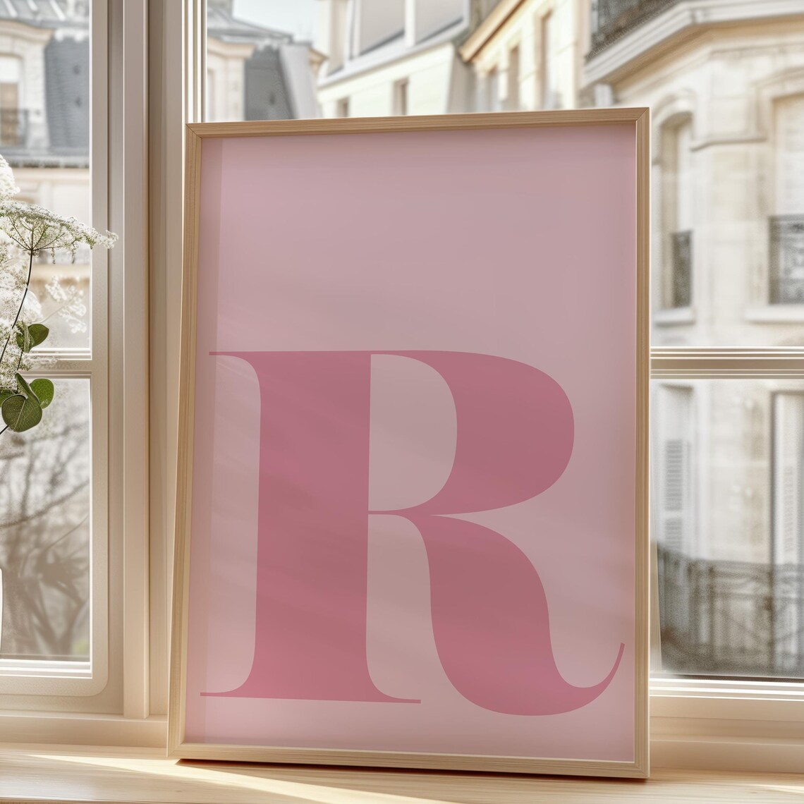 Letter R Print, Pastel Room Decor Trendy Poster