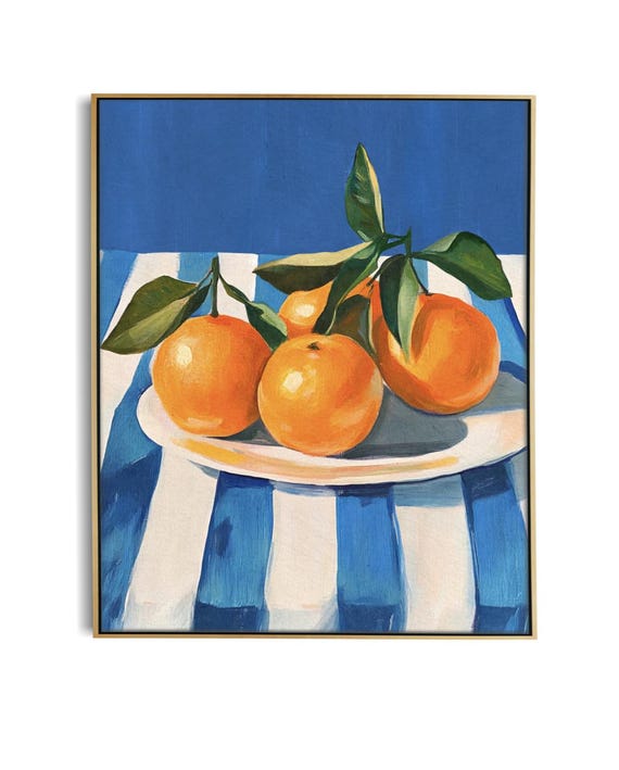 Vintage Citrus Orange Painting Poster Retro Kitchen Wall Art Decor Print Frame Not Included