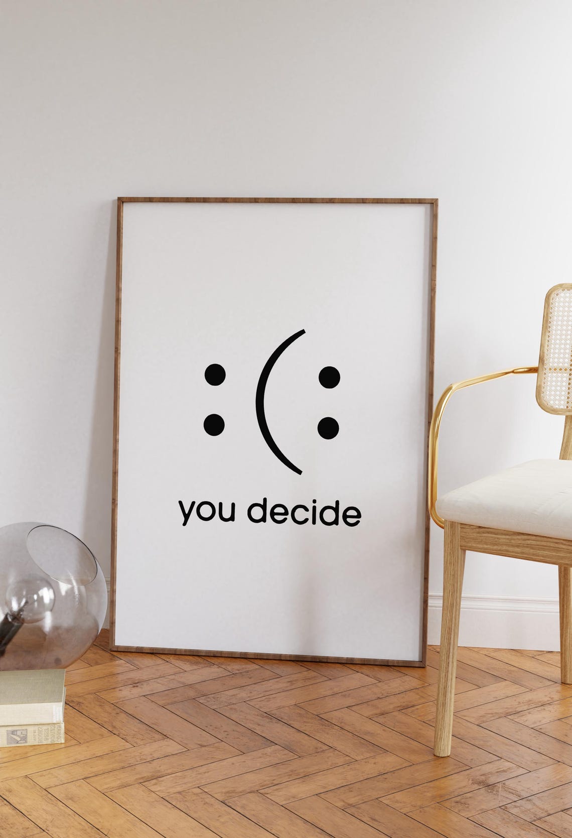 Decide Smile Wall Art Home Office Quote Decor Inspirational Print Entrepreneur Motivational