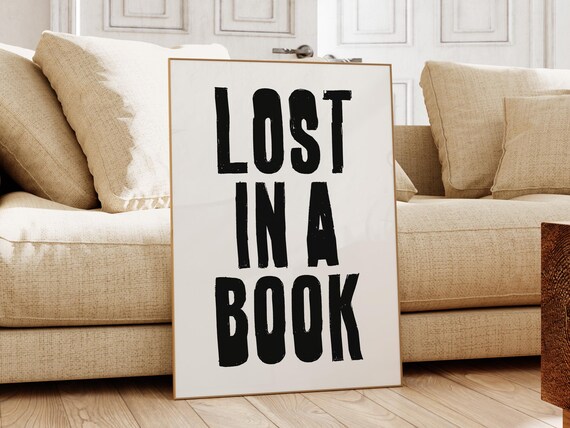 Bookish Print Reader Quote Wall Art Cute Reading Print Bookworm Poster Trendy Bookshelf Decor Book Lover Wall Art