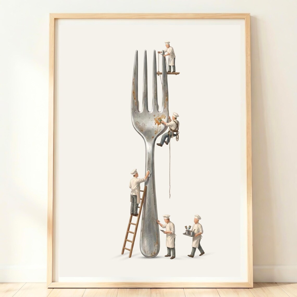 Fork Art Print, Restaurant Kitchen Decor