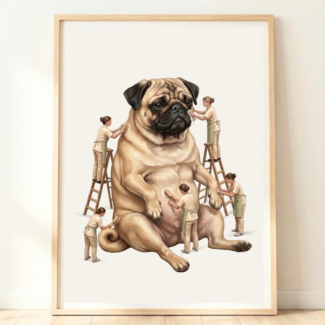 Pug Wall Art, Funny Dog Gift Poster