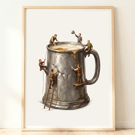 Tankard Medieval Tavern Decor Rustic Bar Art Print