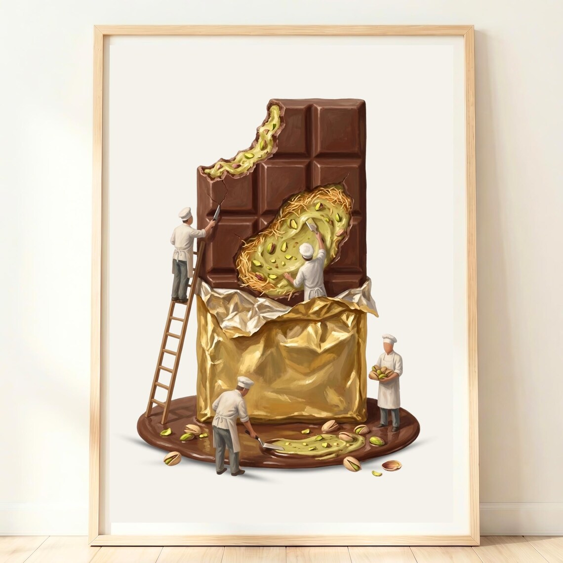 Dubai Chocolate Luxury Dessert Art Print