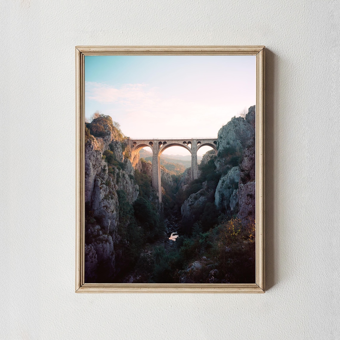 Stone Arch Viaduct Canyon Sunset Film Photography Landscape Poster